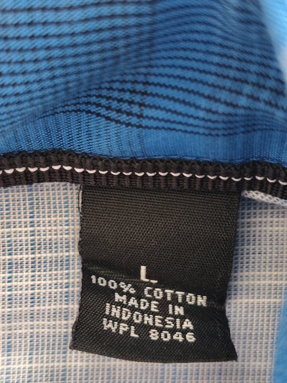 Alfani Blue and White Plaid Short-Sleeve Button-Down Shirt - Picture 6 of 7